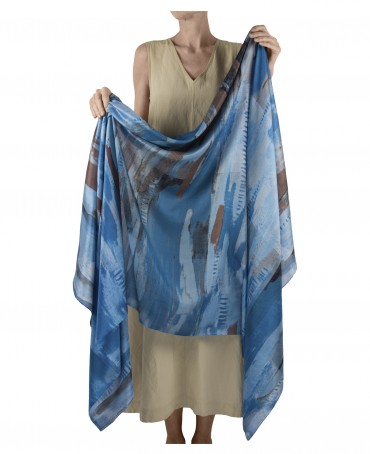 Палантин Женский SN40-VAGUES/BLEUE